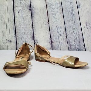 Nina Ricci Size 38 Sandals Preloved in Creme and Green